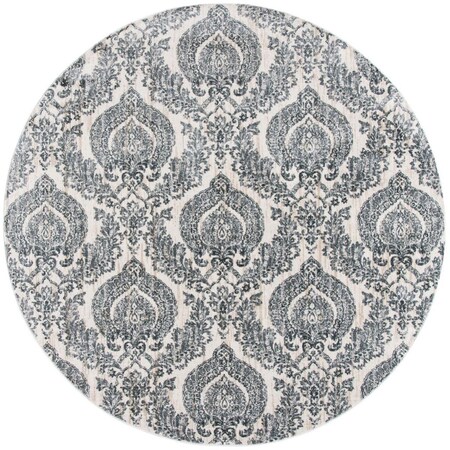 Safavieh 6 ft. 7 in. x 6 ft. 7 in. Isabella Round Power Loomed Rug; Grey & Ivory ISA952F-7R
